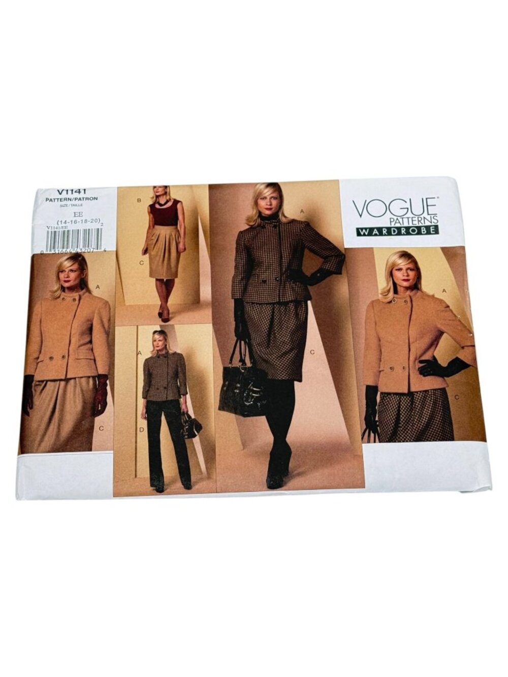 Vogue V1141 Womans Suit Wardrobe Size 14 16 18 20 Sewing Pattern Uncut